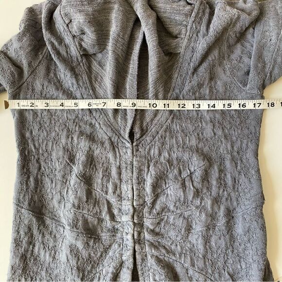 Transit Par Such Jacquard Textured Cotton Blend Coat cardigan long Gray medium - Picture 8 of 10
